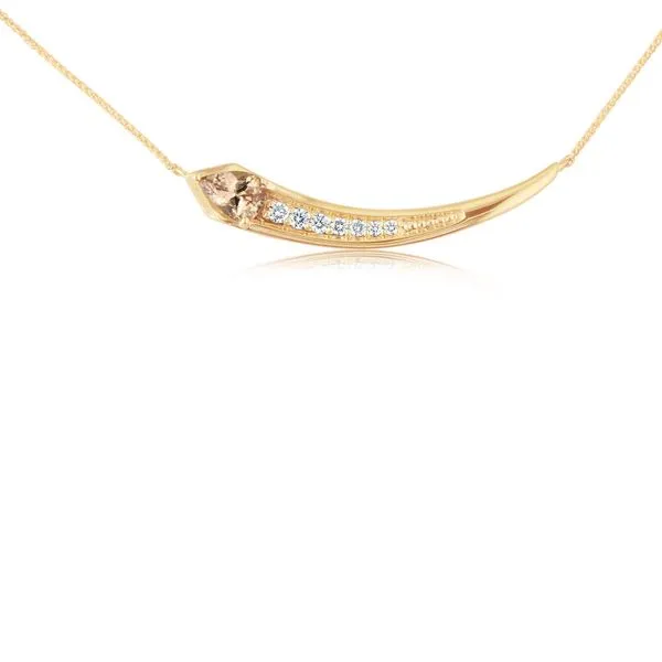 Rose Gold Lotus Garnet Necklace Albert's Jewelers Kingsland, GA