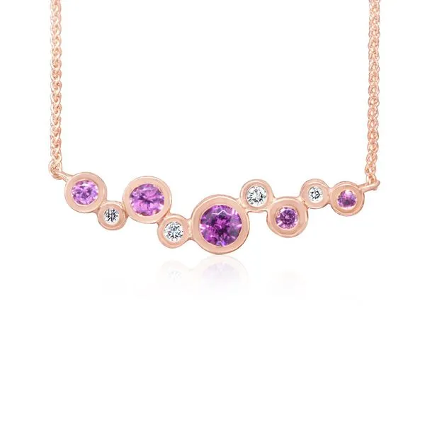 Rose Gold Garnet Necklace Albert's Jewelers Kingsland, GA
