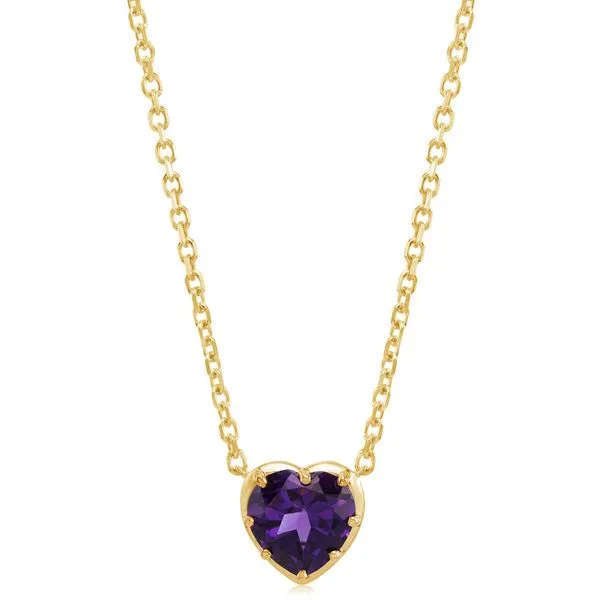 Yellow Gold Amethyst Necklace Leslie E. Sandler Fine Jewelry and Gemstones rockville , MD