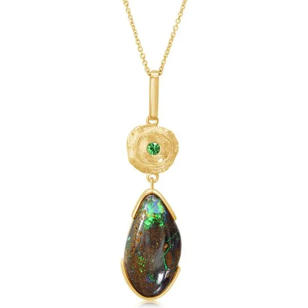 Yellow Gold Boulder Opal Pendant Albert's Jewelers Kingsland, GA