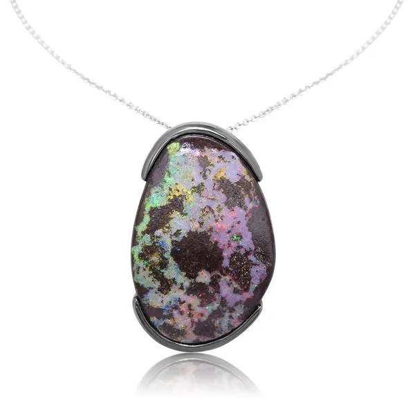 Sterling Silver Boulder Opal Pendant Image 3 Daniel Jewelers Brewster, NY