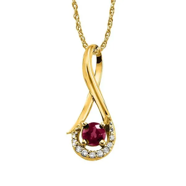 Yellow Gold Ruby Pendant Timmreck & McNicol Jewelers McMinnville, OR