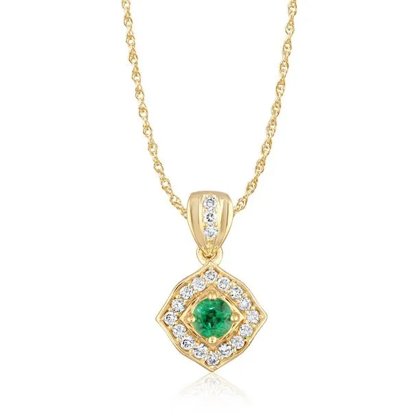 Yellow Gold Emerald Pendant Jerald Jewelers Latrobe, PA