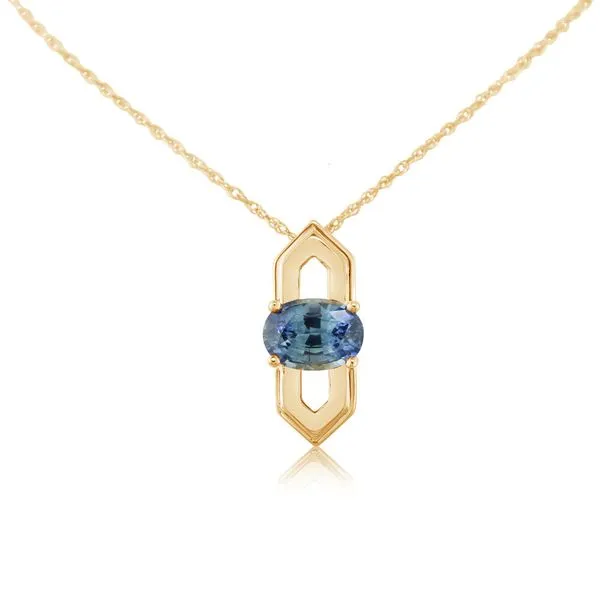 Yellow Gold Sapphire Pendant Arthur's Jewelry Bedford, VA