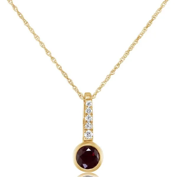 Yellow Gold Ruby Pendant Albert's Jewelers Kingsland, GA
