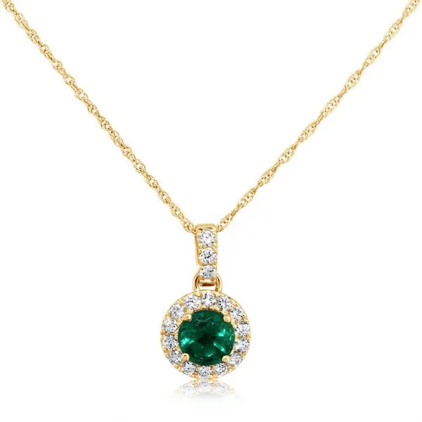 Yellow Gold Emerald Pendant Clater Jewelers Louisville, KY