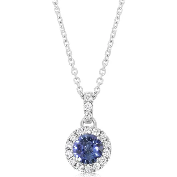 White Gold Sapphire Pendant Albert's Jewelers Kingsland, GA