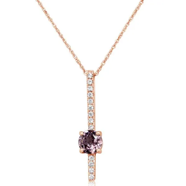 Rose Gold Lotus Garnet Pendant Miner's Den Jewelers Royal Oak, MI
