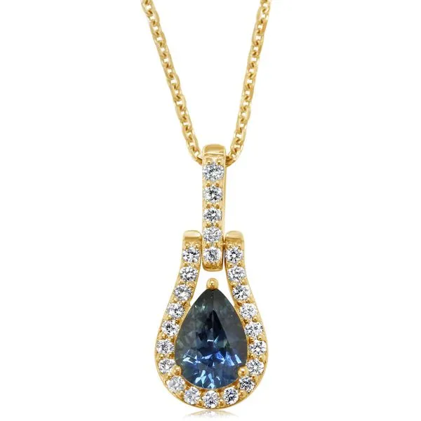 Yellow Gold Sapphire Pendant Studio D Jewelers Woodstock, IL