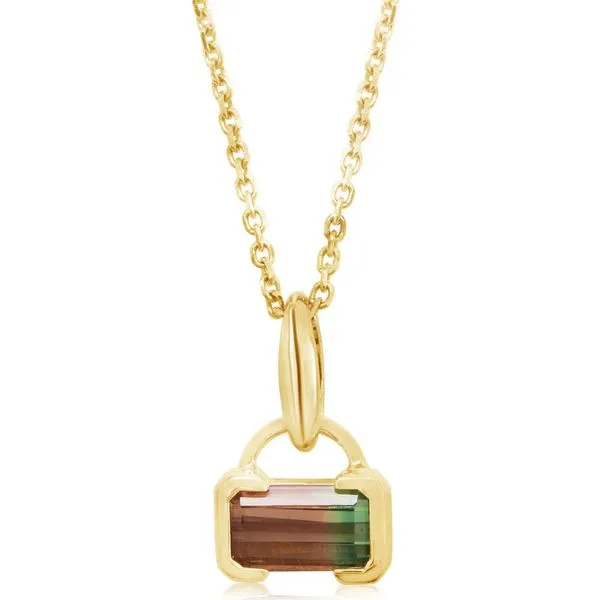 Yellow Gold Tourmaline Pendant Daniel Jewelers Brewster, NY