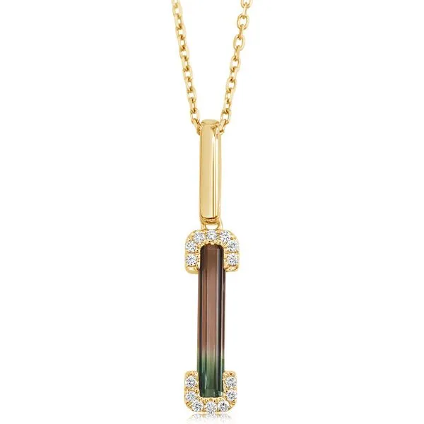 Yellow Gold Tourmaline Pendant Leslie E. Sandler Fine Jewelry and Gemstones rockville , MD