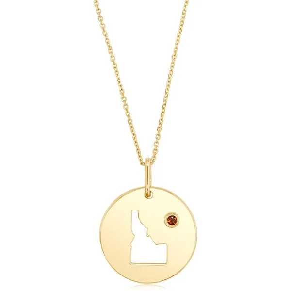 Yellow Gold Idaho Garnet Pendant Studio D Jewelers Woodstock, IL