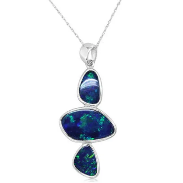 White Gold Opal Doublet Pendant Arthur's Jewelry Bedford, VA