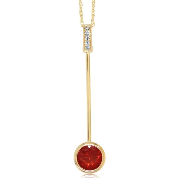 Yellow Gold Fire Opal Pendant Timmreck & McNicol Jewelers McMinnville, OR