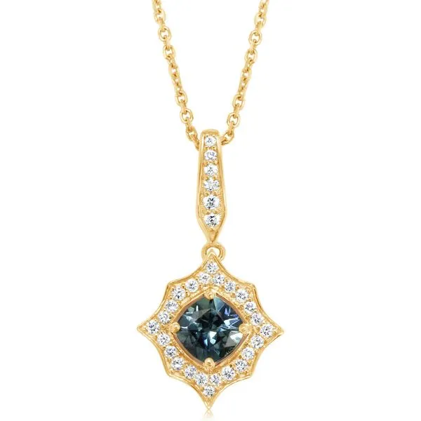 Yellow Gold Sapphire Pendant Grader Jewelers Groton, CT