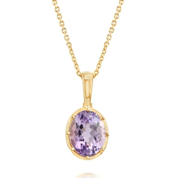 Yellow Gold Amethyst Pendant Clater Jewelers Louisville, KY