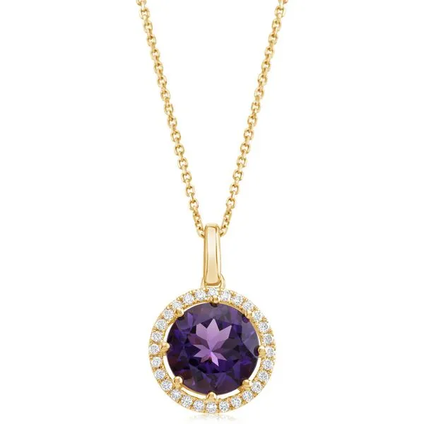 Yellow Gold Amethyst Pendant John E. Koller Jewelry Designs owasso, OK