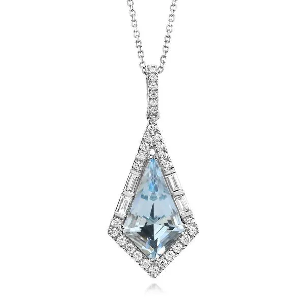 Platinum Aquamarine Pendant Clater Jewelers Louisville, KY