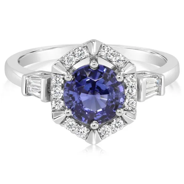 Platinum Sapphire Ring Blue Heron Jewelry Company Poulsbo, WA