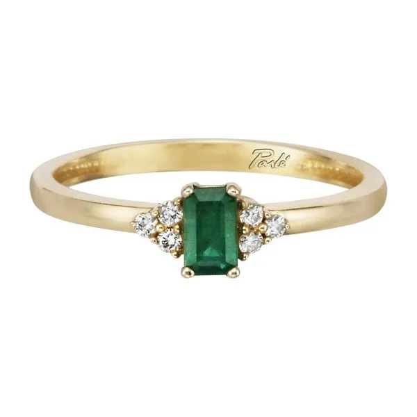 Yellow Gold Emerald Ring Blue Heron Jewelry Company Poulsbo, WA