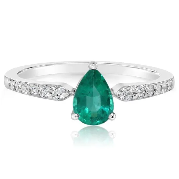 White Gold Emerald Ring Cravens & Lewis Jewelers Georgetown, KY
