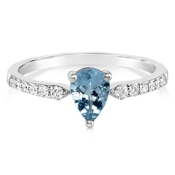 White Gold Aquamarine Ring Timmreck & McNicol Jewelers McMinnville, OR