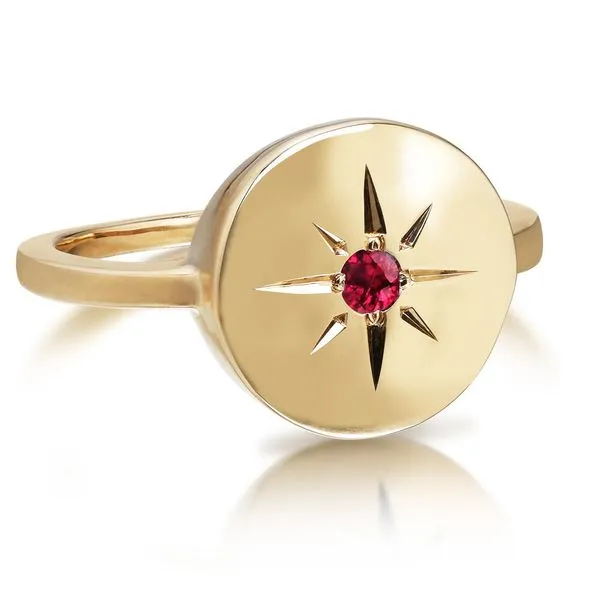 Yellow Gold Ruby Ring Leslie E. Sandler Fine Jewelry and Gemstones rockville , MD