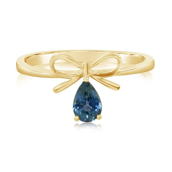 Yellow Gold Sapphire Ring Blue Heron Jewelry Company Poulsbo, WA