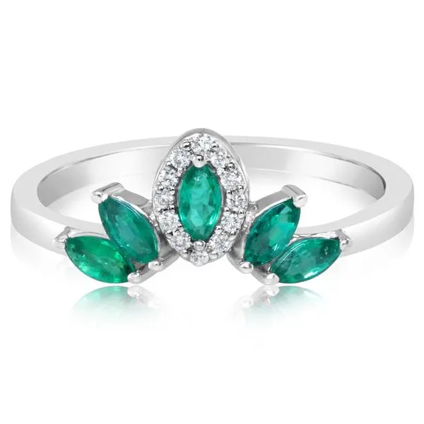 White Gold Emerald Ring Grader Jewelers Groton, CT
