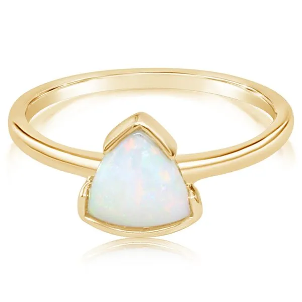 Yellow Gold Calibrated Light Opal Ring Albert's Jewelers Kingsland, GA
