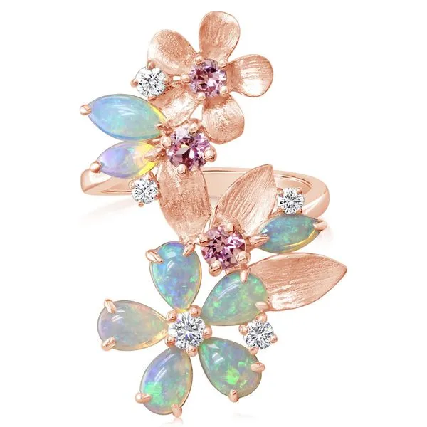 Rose Gold Calibrated Light Opal Ring Clater Jewelers Louisville, KY