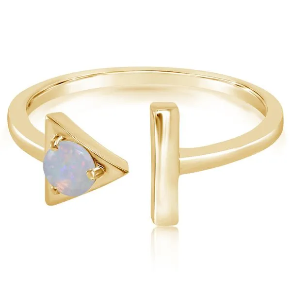 Yellow Gold Calibrated Light Opal Ring Timmreck & McNicol Jewelers McMinnville, OR