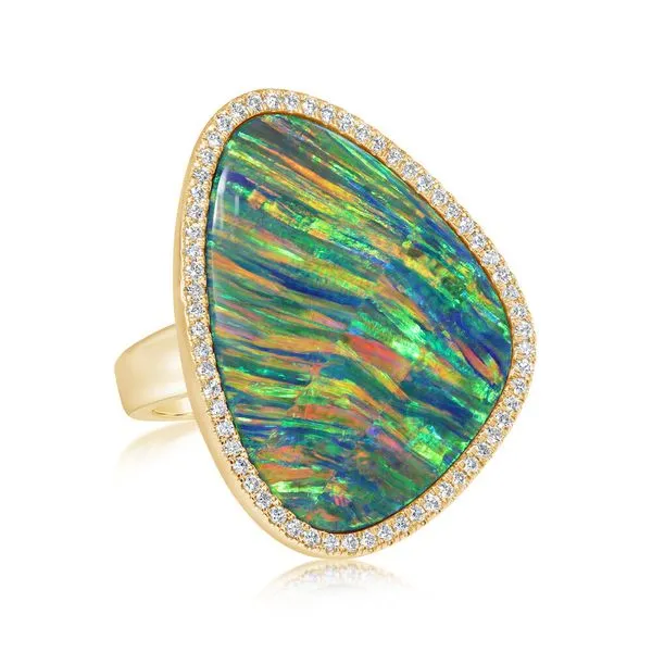Yellow Gold Opal Doublet Ring Arthur's Jewelry Bedford, VA