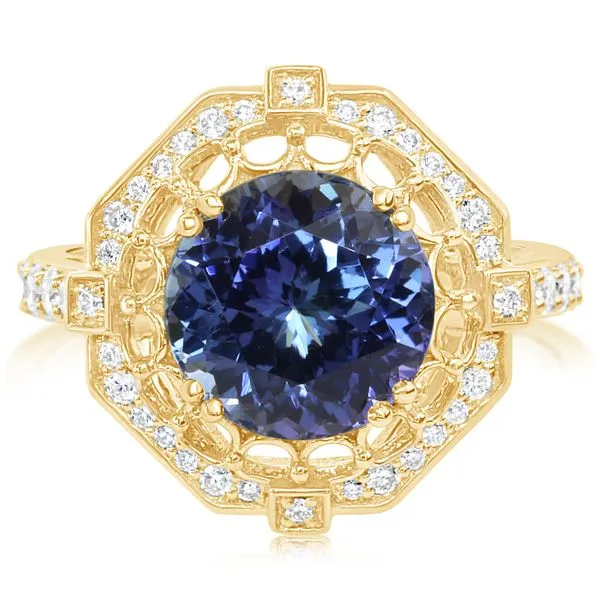 Yellow Gold Tanzanite Ring Thomas A. Davis Jewelers Holland, MI