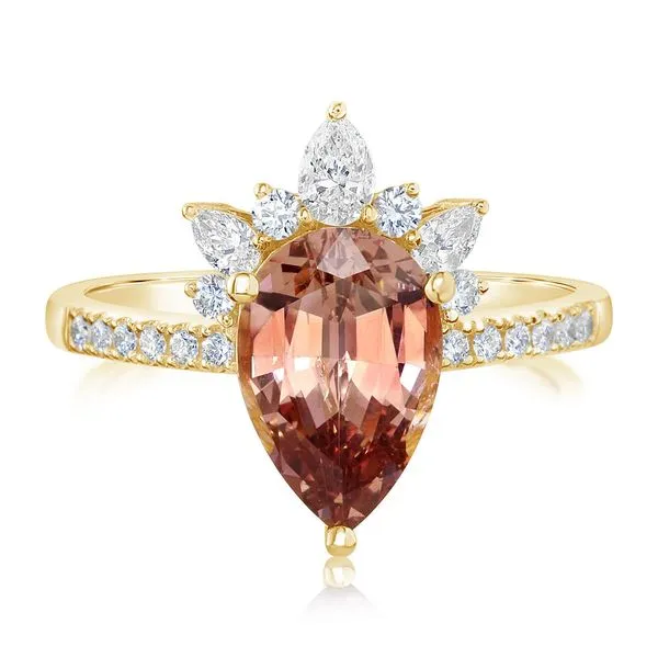 Yellow Gold Lotus Garnet Ring Timmreck & McNicol Jewelers McMinnville, OR