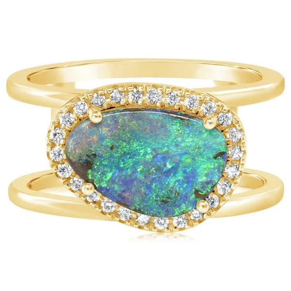 Yellow Gold Boulder Opal Ring Albert's Jewelers Kingsland, GA