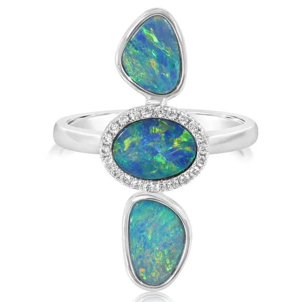White Gold Opal Doublet Ring Clater Jewelers Louisville, KY