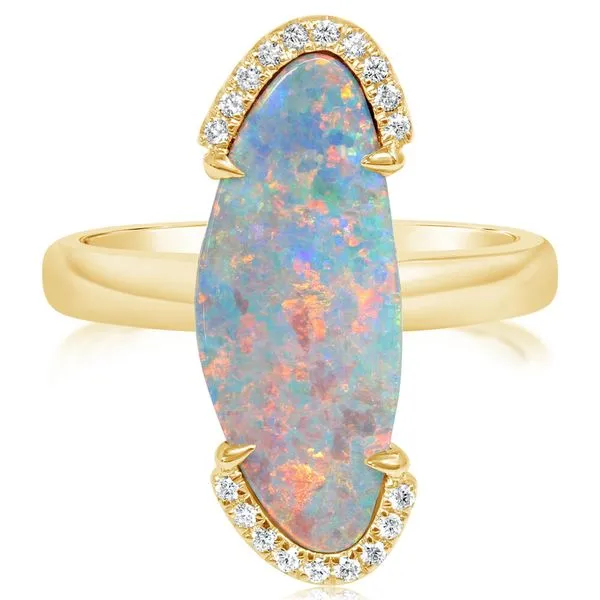 Yellow Gold Opal Doublet Ring Albert's Jewelers Kingsland, GA