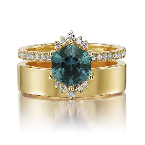 Yellow Gold Sapphire Ring Blue Heron Jewelry Company Poulsbo, WA