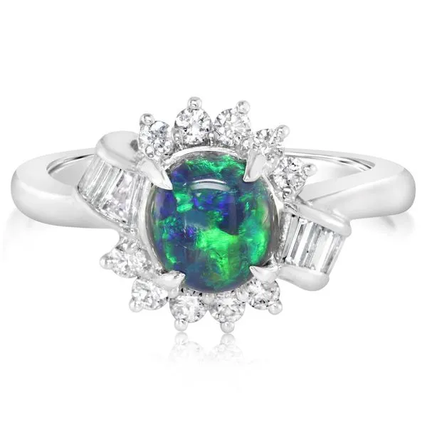 Platinum Black Opal Ring Studio D Jewelers Woodstock, IL