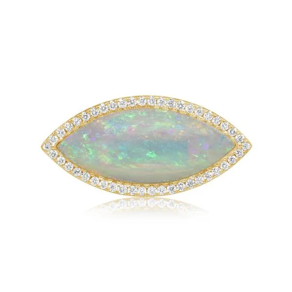 Yellow Gold Natural Light Opal Ring Image 3 Timmreck & McNicol Jewelers McMinnville, OR
