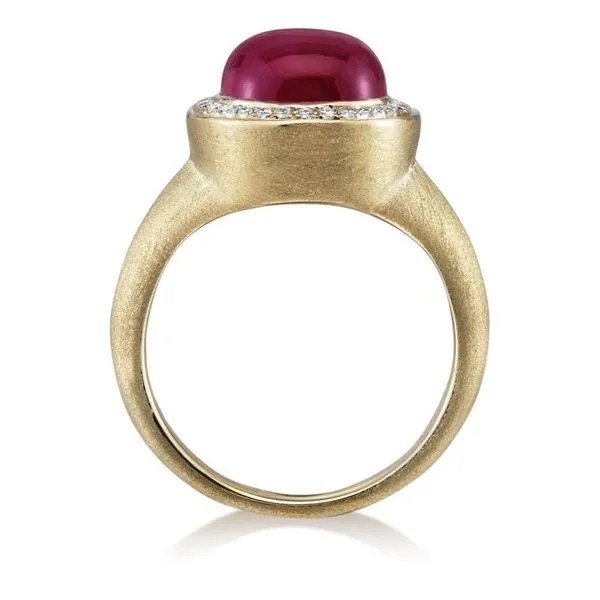 Yellow Gold Calibrated Light Opal Ring Image 3 Blue Heron Jewelry Company Poulsbo, WA