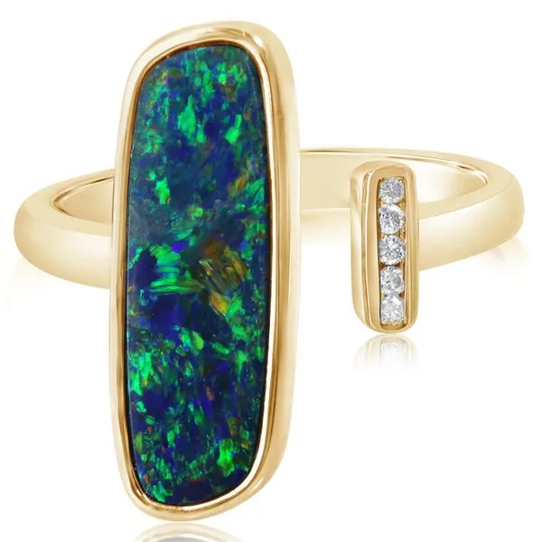Yellow Gold Opal Doublet Ring Gold Mine Jewelers Jackson, CA