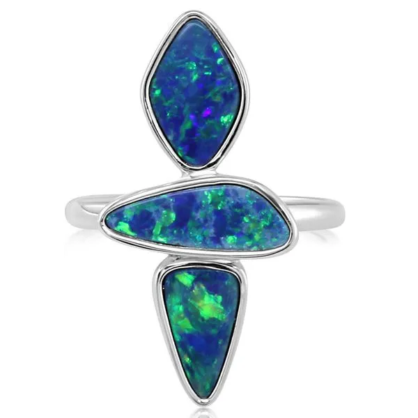 White Gold Opal Doublet Ring Albert's Jewelers Kingsland, GA