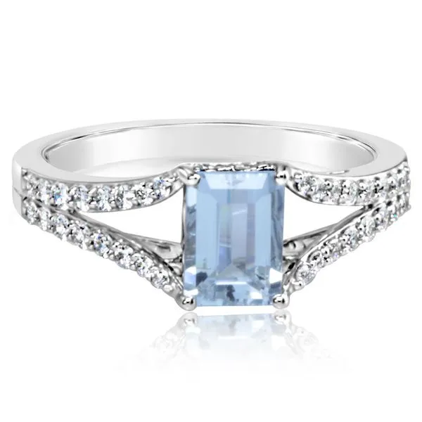 White Gold Aquamarine Ring Daniel Jewelers Brewster, NY