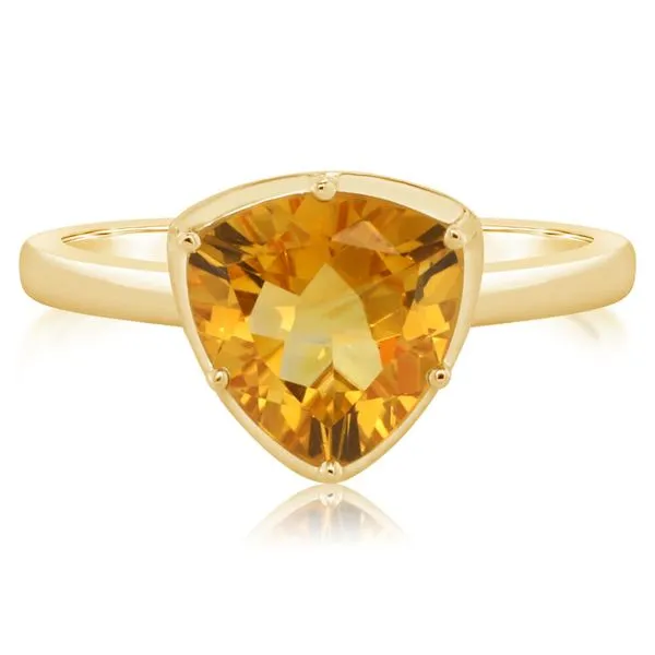 Yellow Gold Citrine Ring Leslie E. Sandler Fine Jewelry and Gemstones rockville , MD