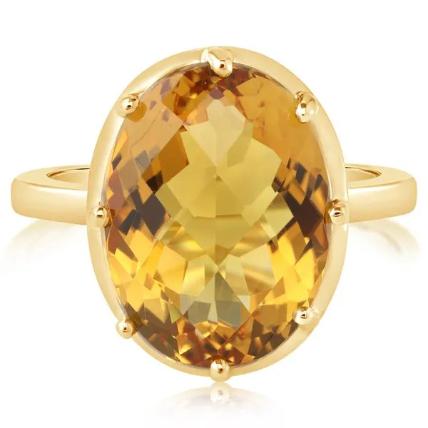 Yellow Gold Citrine Ring Clater Jewelers Louisville, KY