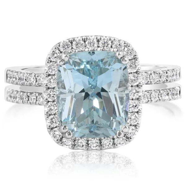 Platinum Aquamarine Ring Clater Jewelers Louisville, KY