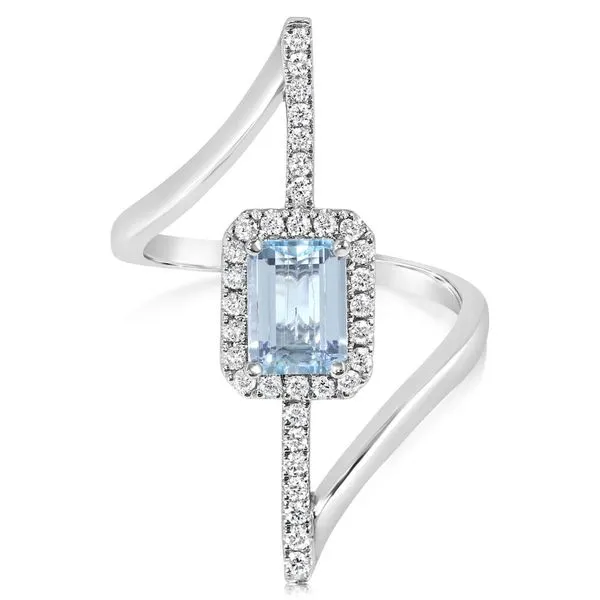 Platinum Aquamarine Ring Thomas A. Davis Jewelers Holland, MI