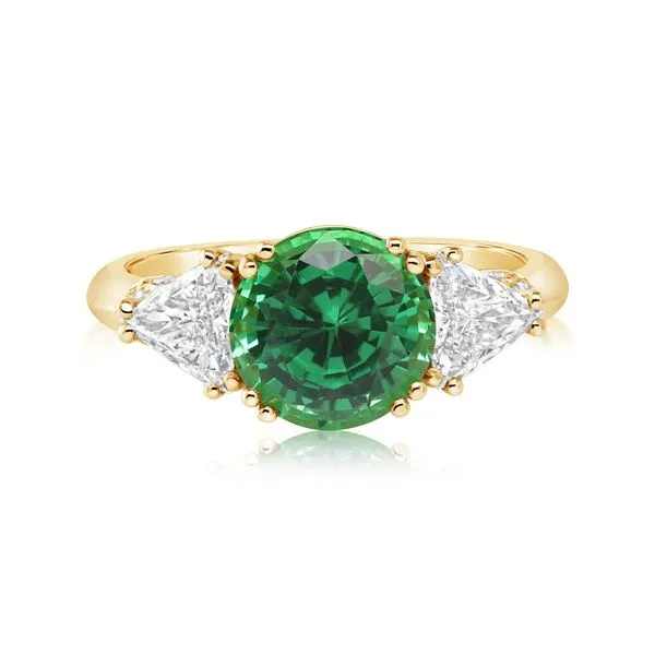 Yellow Gold Tsavorite Ring Leslie E. Sandler Fine Jewelry and Gemstones rockville , MD
